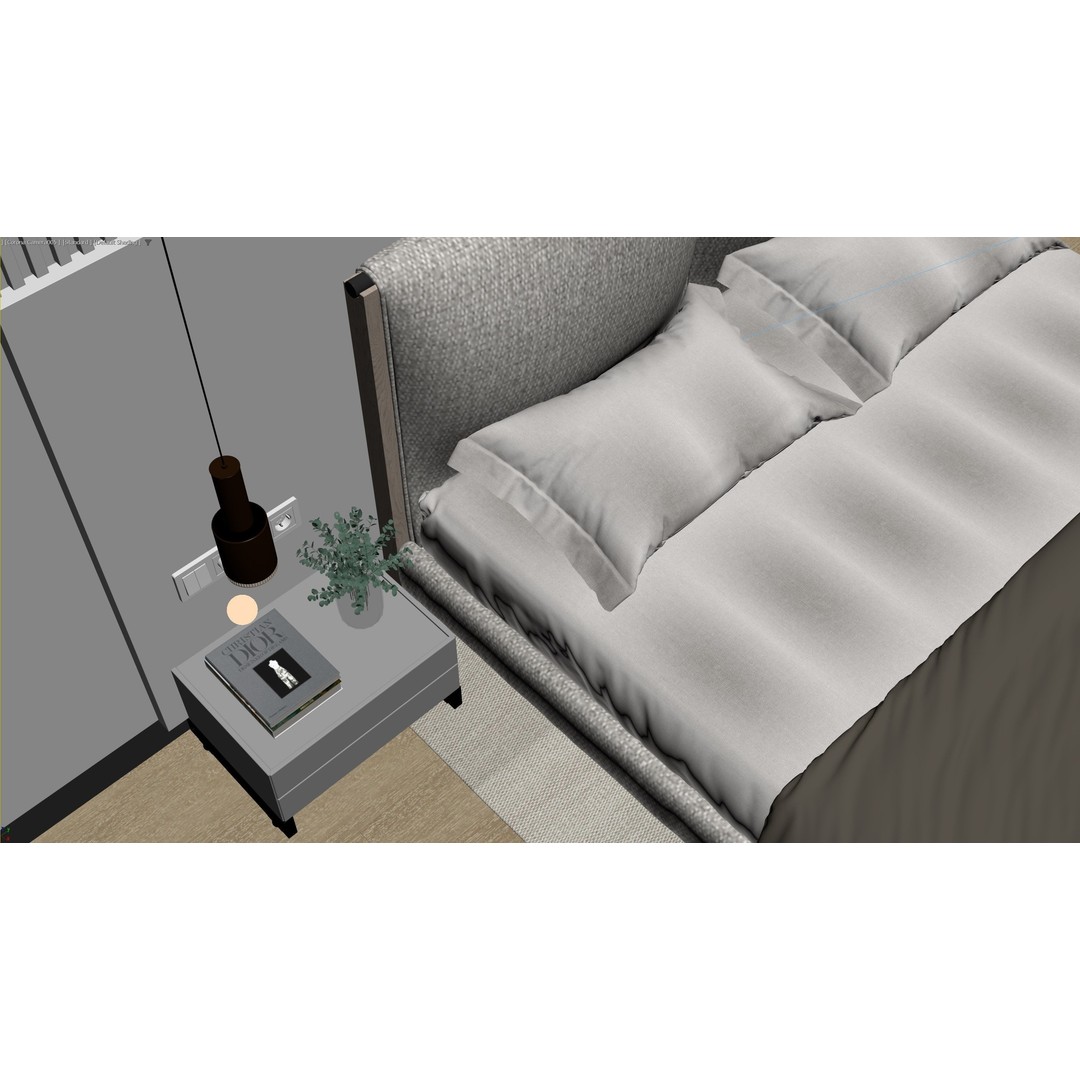 Hotel Room 3D Model – Modern Minimalist Interior, FBX - View 20