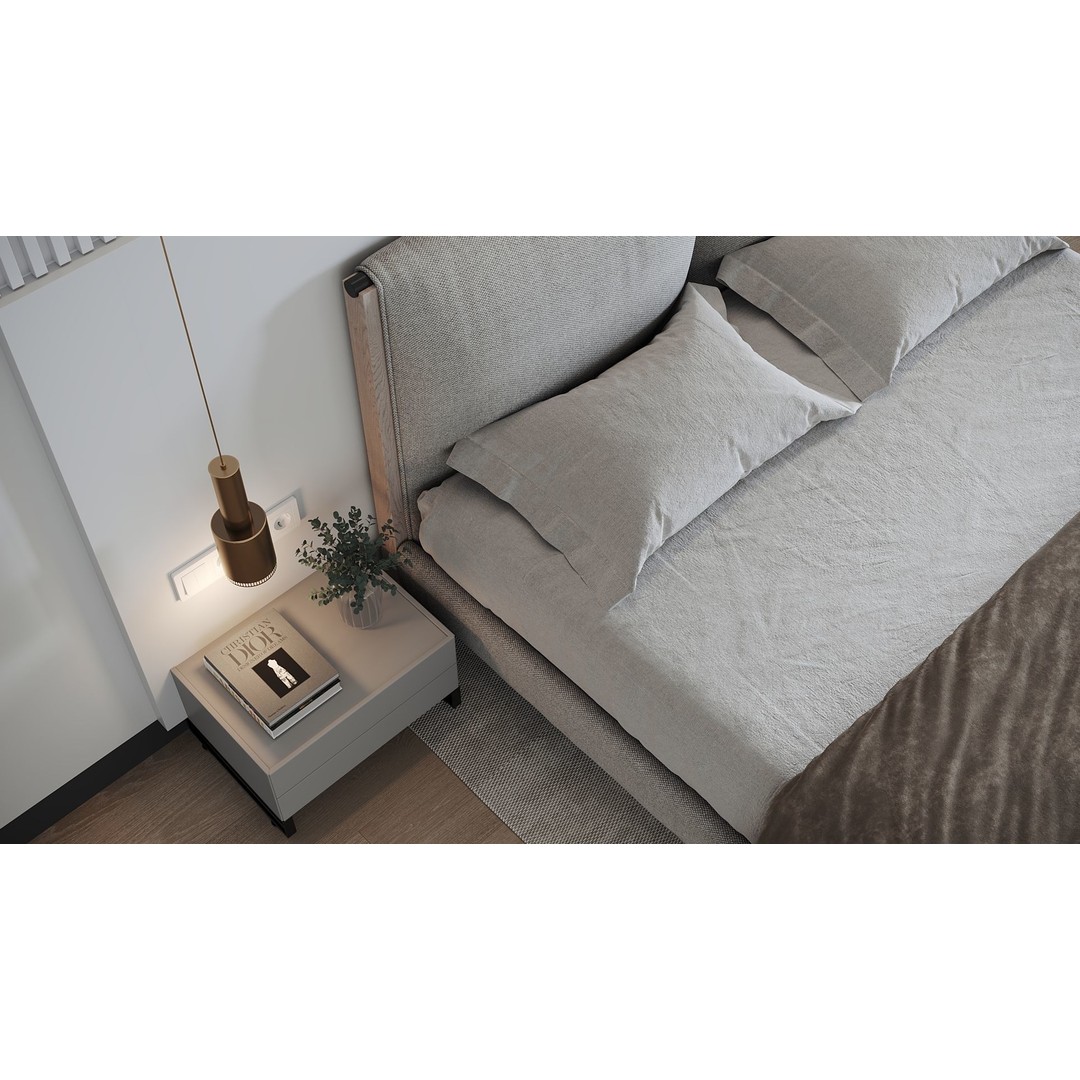 Hotel Room 3D Model – Modern Minimalist Interior, FBX - View 5