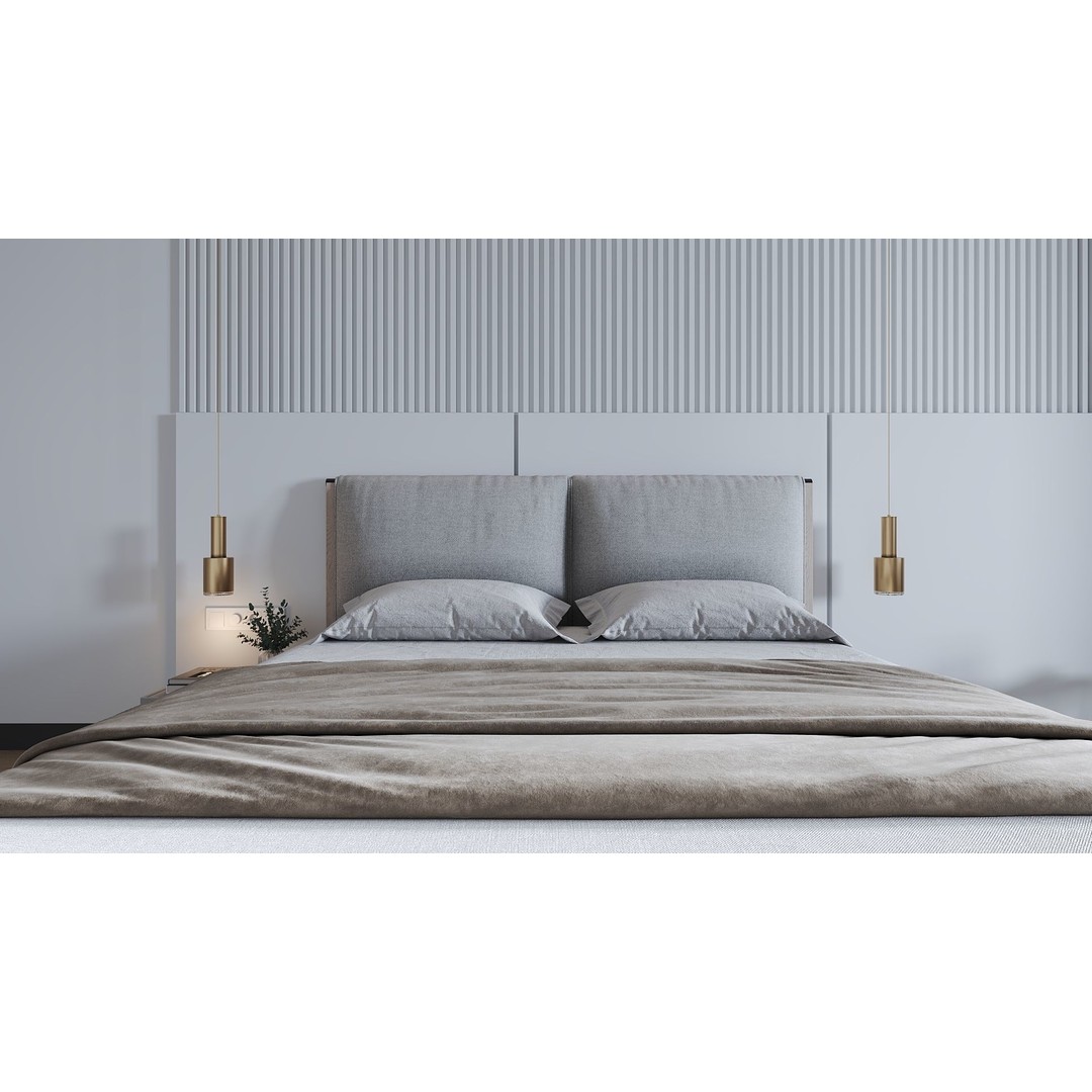 Hotel Room 3D Model – Modern Minimalist Interior, FBX - View 9