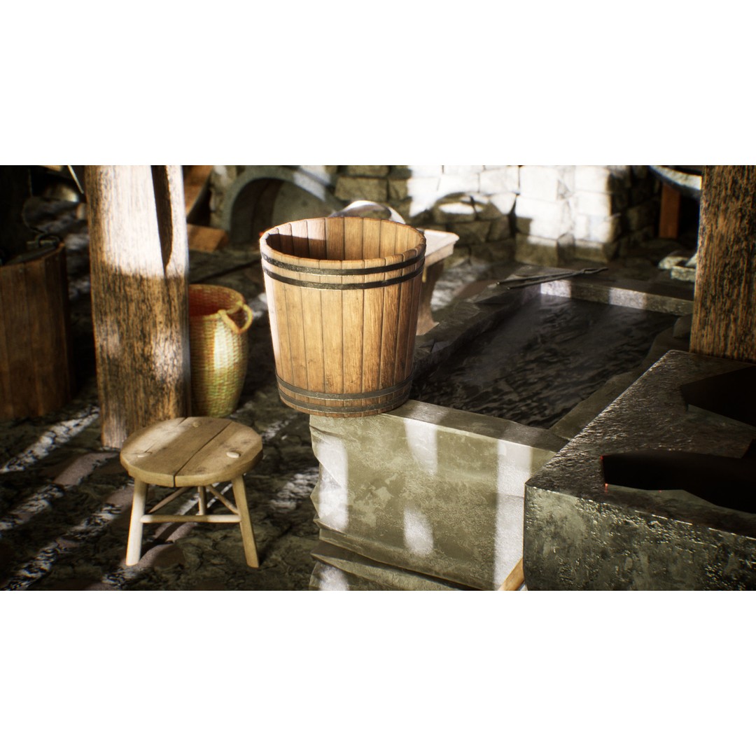 Medieval Blacksmith 3D Model – Low Poly Game Asset, FBX - View 11