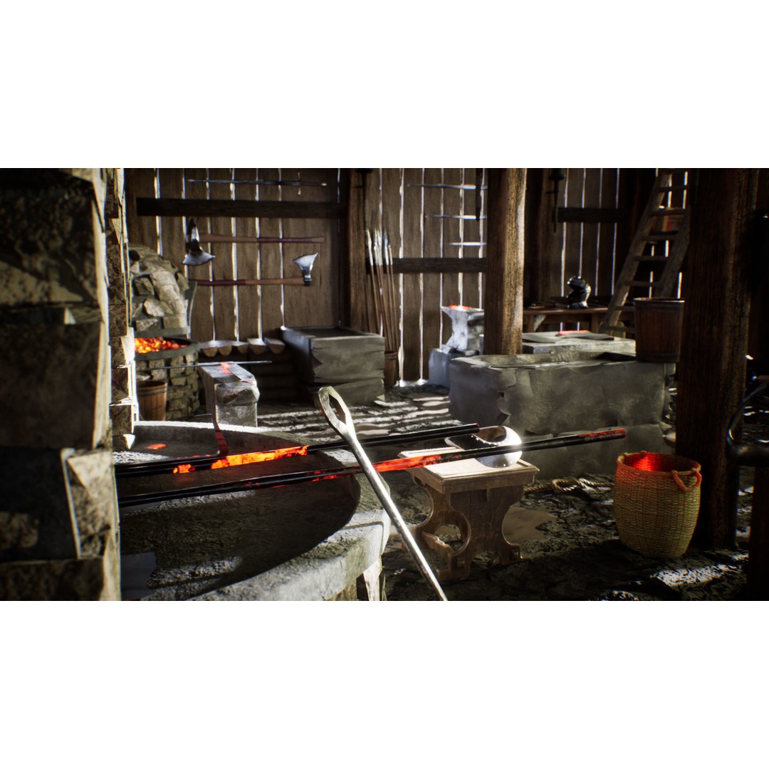 Medieval Blacksmith 3D Model – Low Poly Game Asset, FBX - View 13