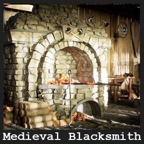 Medieval Blacksmith 3D Model – Low Poly Game Asset, FBX - View 17