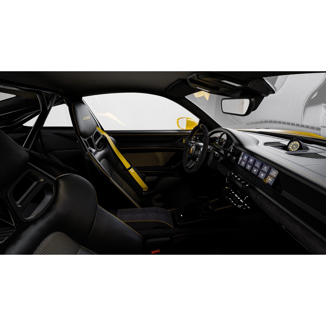 Porsche 992 GT3 RS 3D Model – High Poly Racing Car, PBR Textures, FBX - View 12