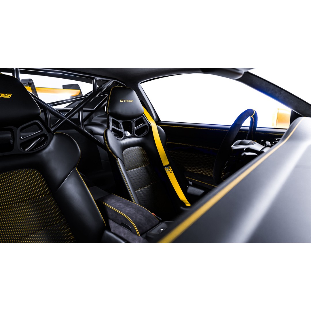 Porsche 992 GT3 RS 3D Model – High Poly Racing Car, PBR Textures, FBX - View 13