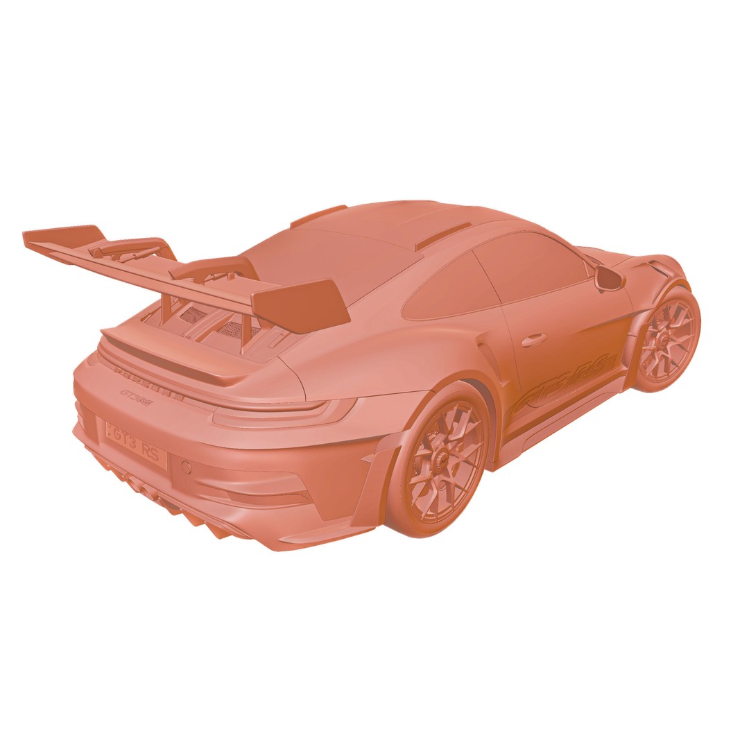 Porsche 992 GT3 RS 3D Model – High Poly Racing Car, PBR Textures, FBX - View 22