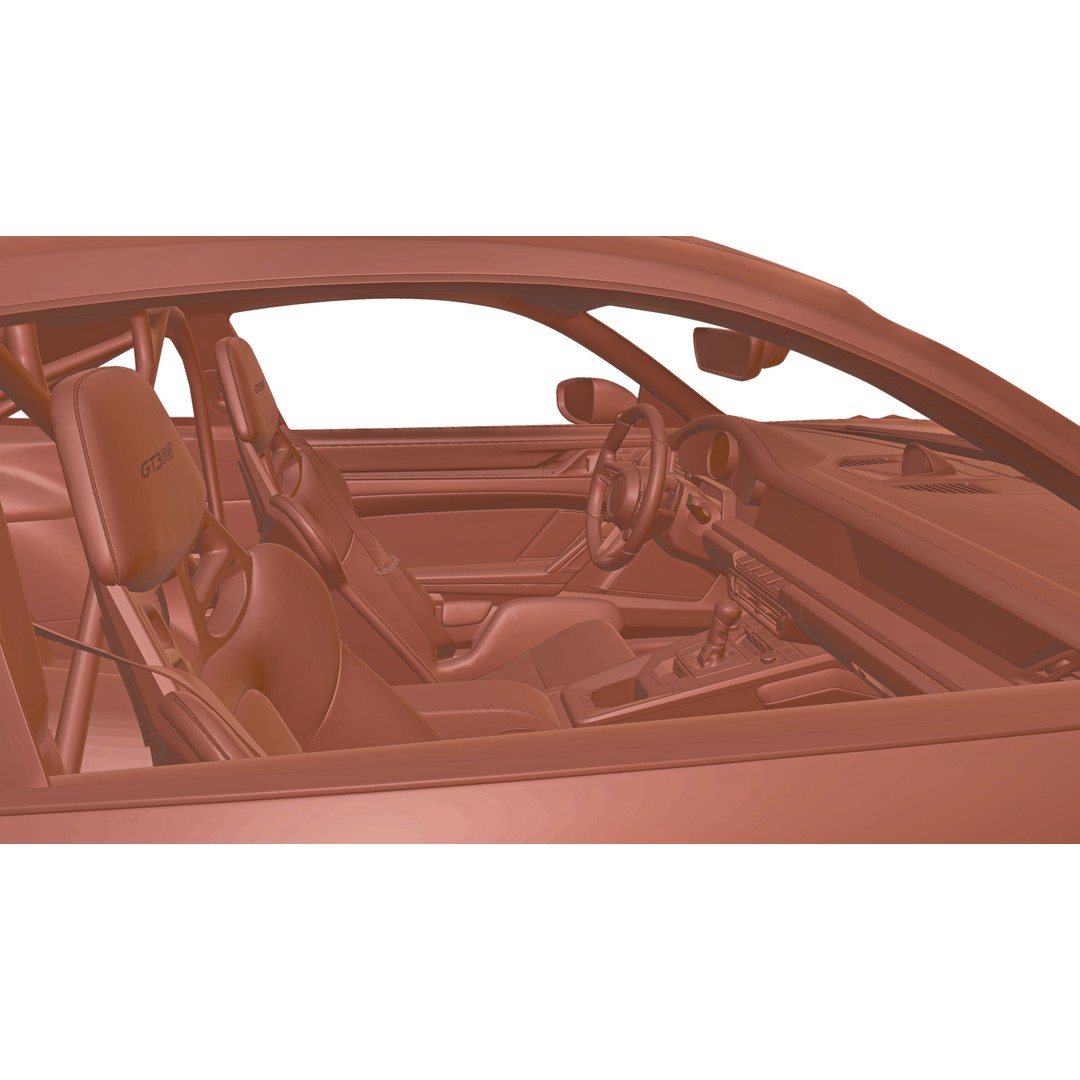 Porsche 992 GT3 RS 3D Model – High Poly Racing Car, PBR Textures, FBX - View 23