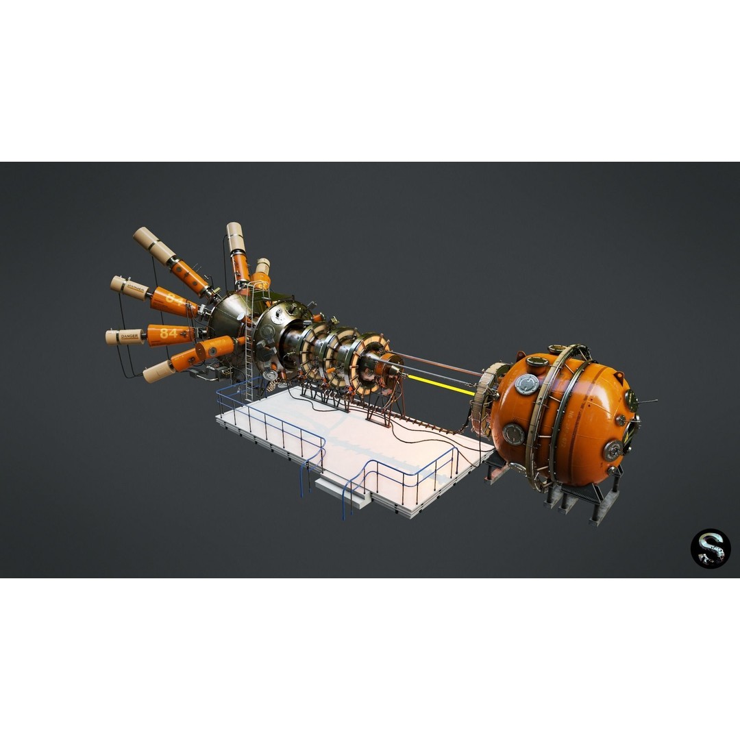 Gas Dynamic Trap 3D Model – Low Poly Game Asset, PBR Textures - View 6