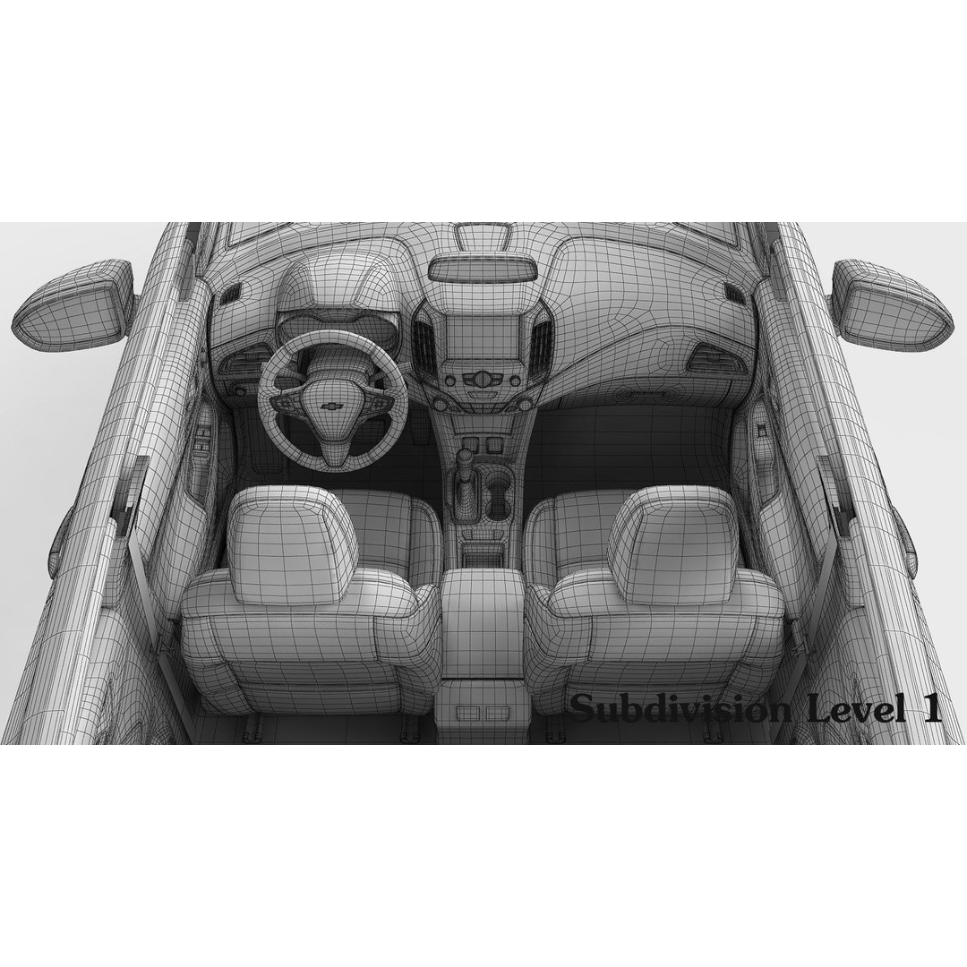 Chevrolet Volt 3D Model – High Poly Eco Hatchback, FBX, OBJ