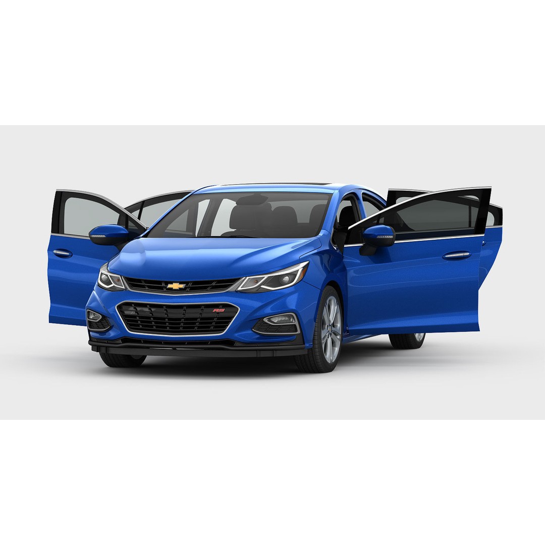 Chevrolet Volt 3D Model – High Poly Eco Hatchback, FBX, OBJ - View 15