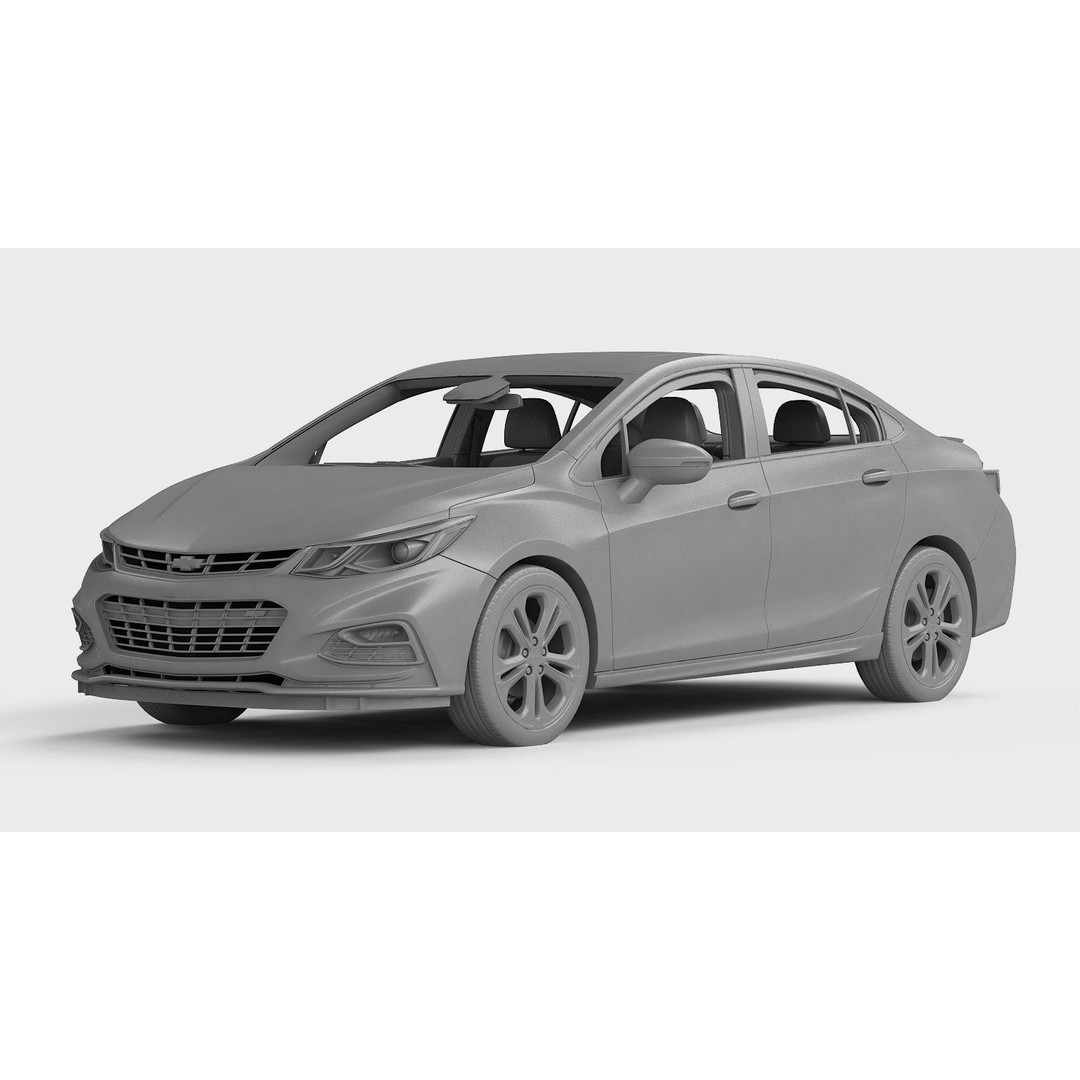 Chevrolet Volt 3D Model – High Poly Eco Hatchback, FBX, OBJ - View 21