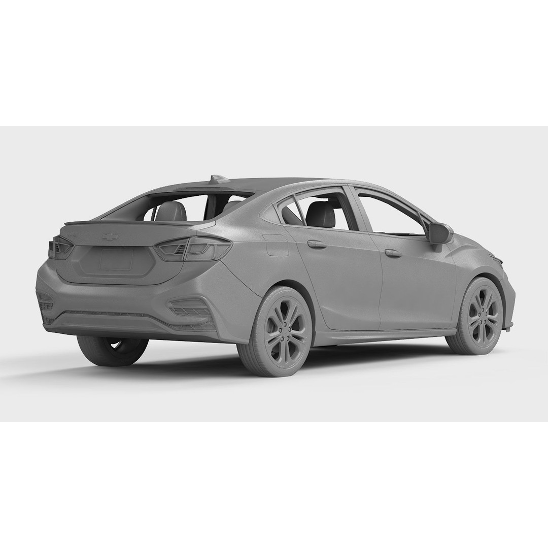 Chevrolet Volt 3D Model – High Poly Eco Hatchback, FBX, OBJ - View 22