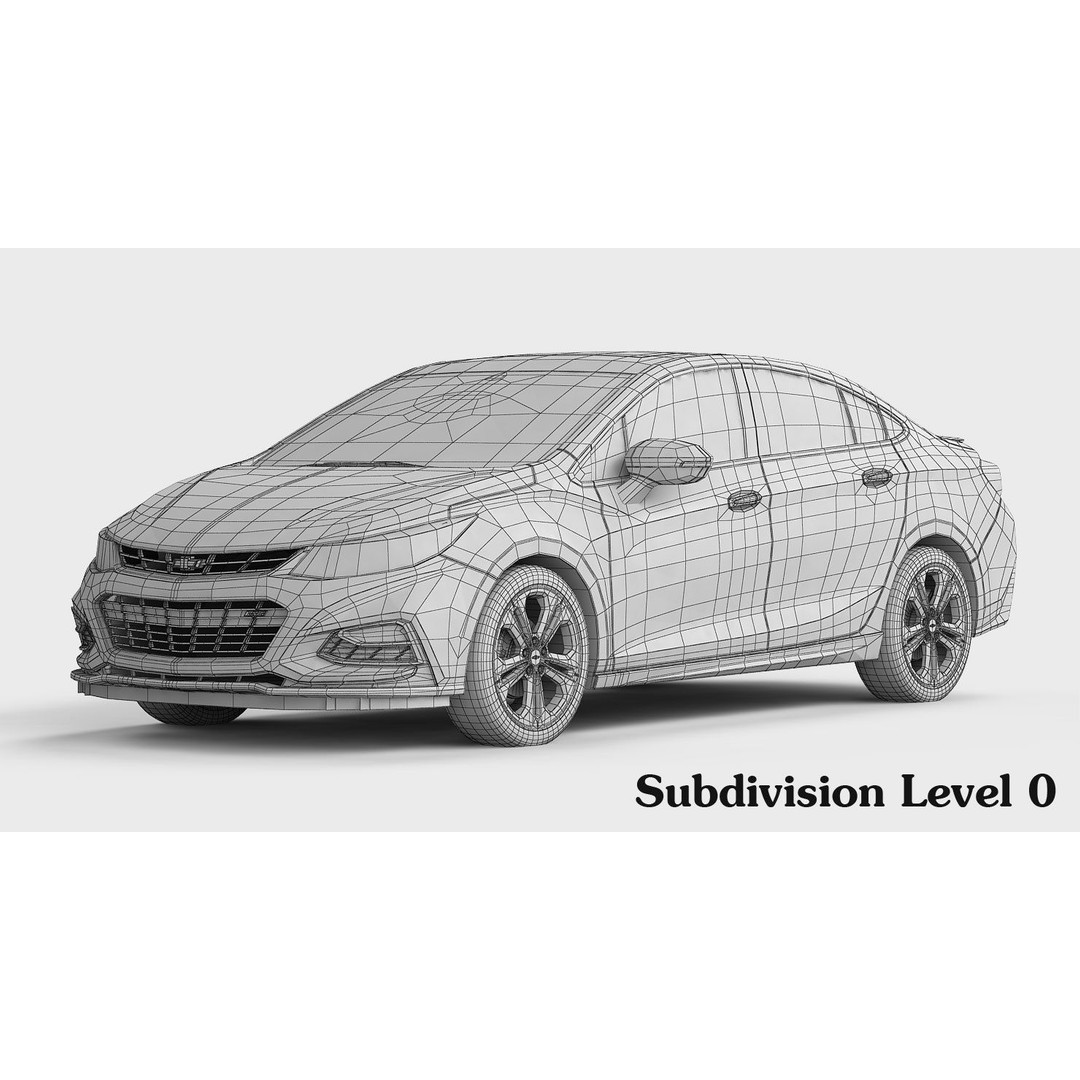 Chevrolet Volt 3D Model – High Poly Eco Hatchback, FBX, OBJ - View 23