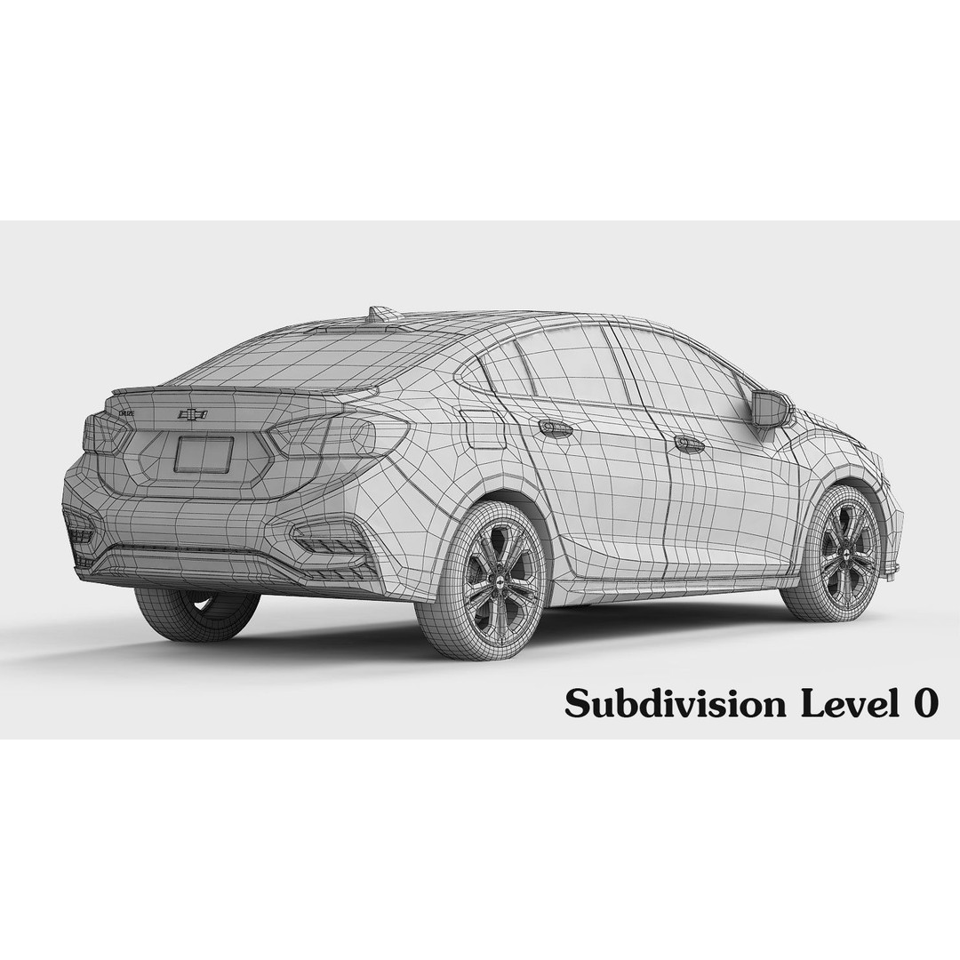 Chevrolet Volt 3D Model – High Poly Eco Hatchback, FBX, OBJ - View 25