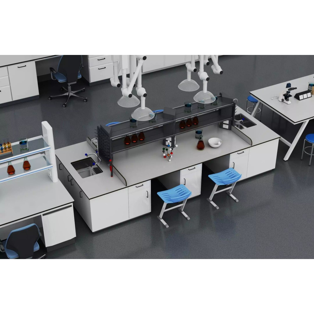 Laboratory Table 3D Model – Low Poly Science Asset, FBX, OBJ - View 4