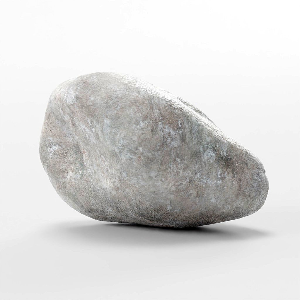 Smooth River Stones 3D Model – Low Poly Boulder Collection, Game Ready - View 10