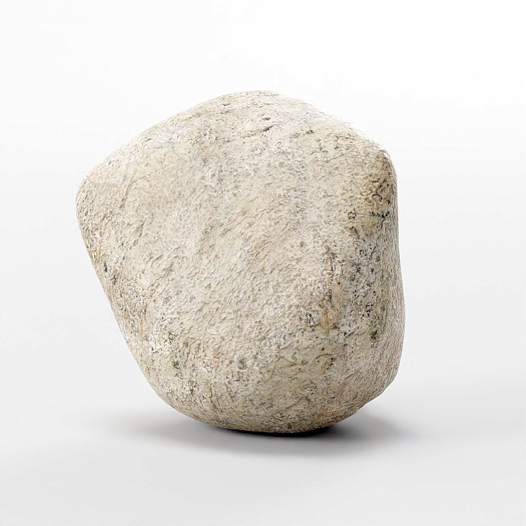 Smooth River Stones 3D Model – Low Poly Boulder Collection, Game Ready - View 12
