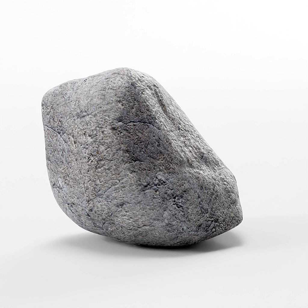 Smooth River Stones 3D Model – Low Poly Boulder Collection, Game Ready - View 13