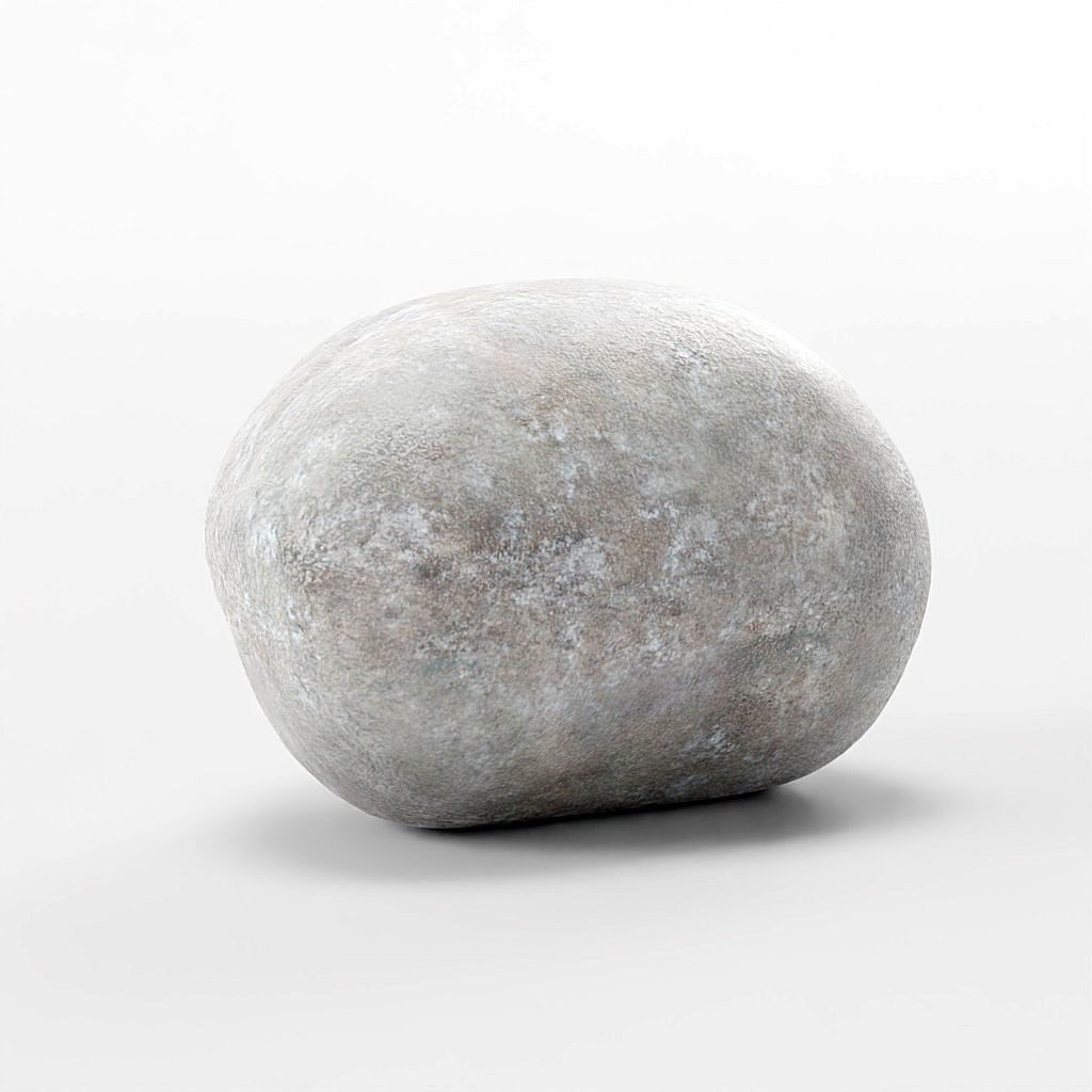 Smooth River Stones 3D Model – Low Poly Boulder Collection, Game Ready - View 14