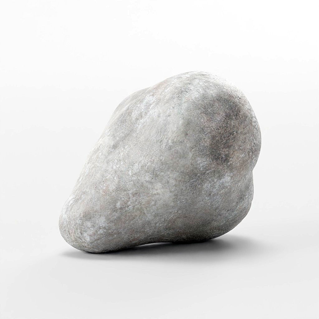 Smooth River Stones 3D Model – Low Poly Boulder Collection, Game Ready - View 15