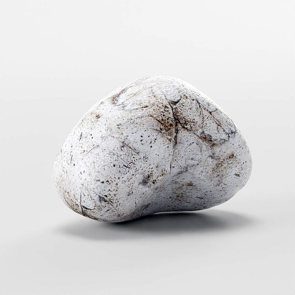 Smooth River Stones 3D Model – Low Poly Boulder Collection, Game Ready - View 16