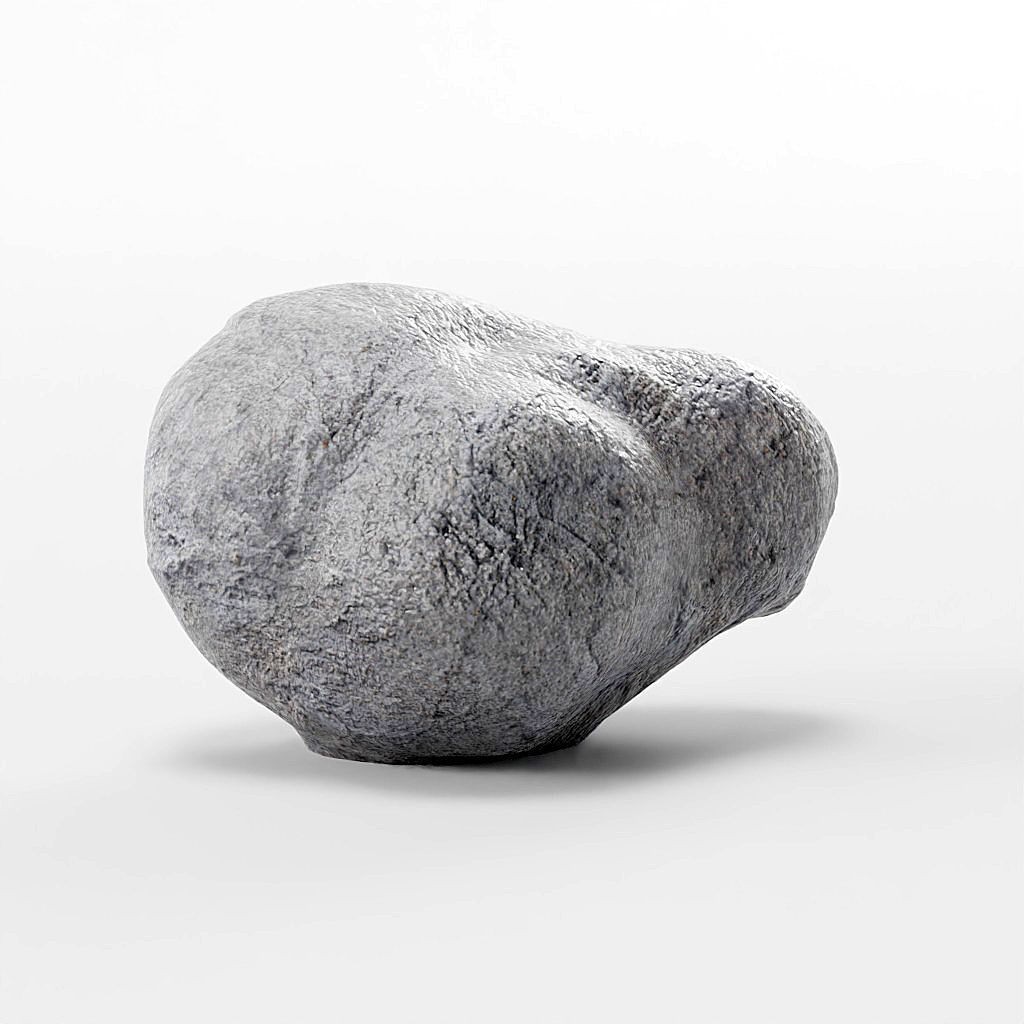 Smooth River Stones 3D Model – Low Poly Boulder Collection, Game Ready - View 17