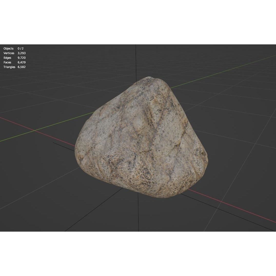 Smooth River Stones 3D Model – Low Poly Boulder Collection, Game Ready - View 18