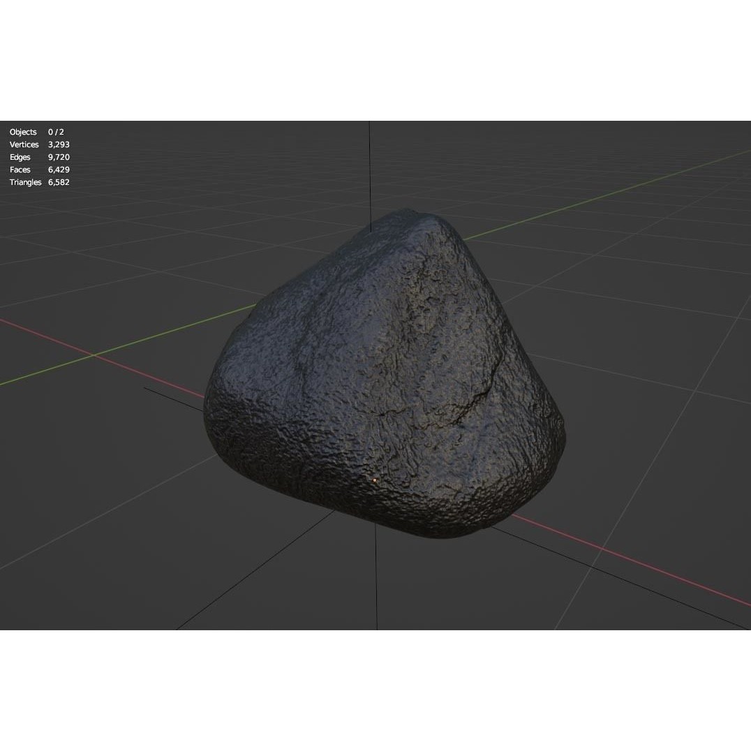 Smooth River Stones 3D Model – Low Poly Boulder Collection, Game Ready - View 19