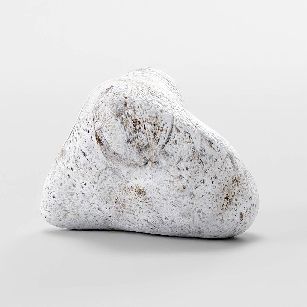 Smooth River Stones 3D Model – Low Poly Boulder Collection, Game Ready - View 4