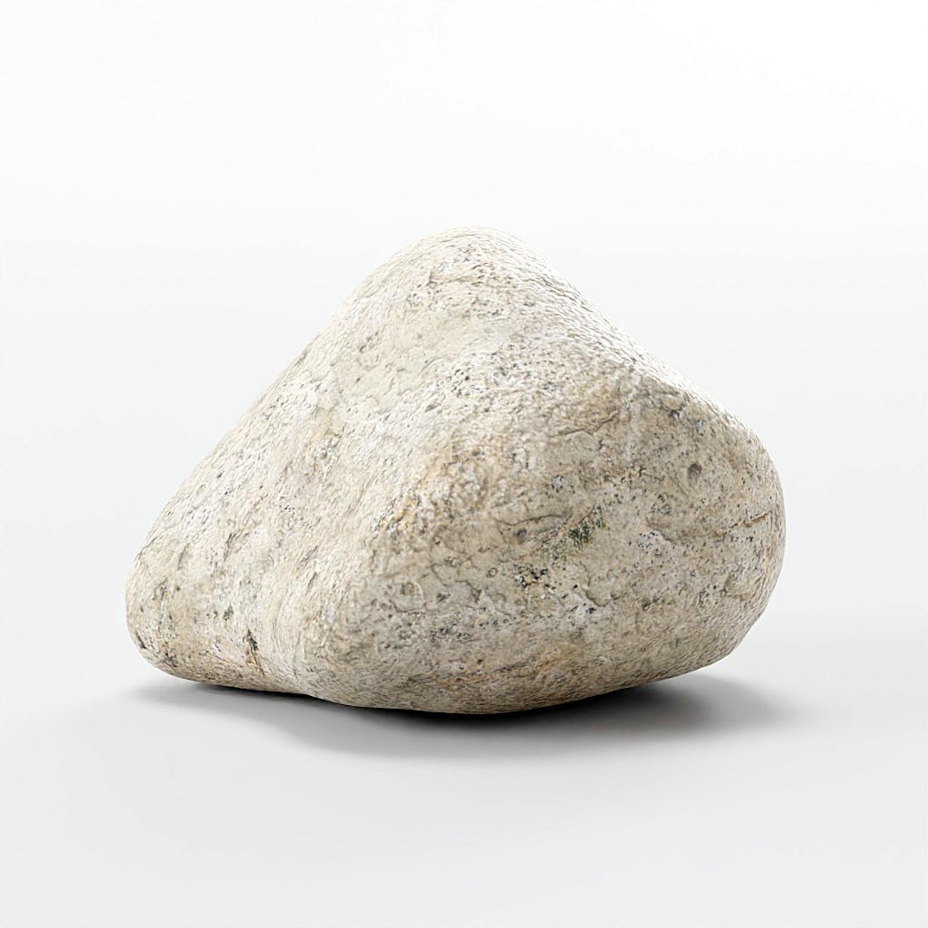 Smooth River Stones 3D Model – Low Poly Boulder Collection, Game Ready - View 5