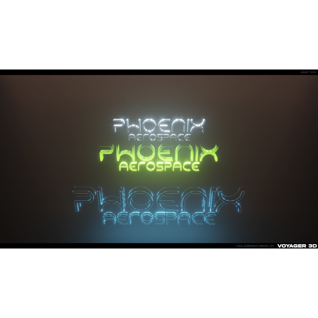 Hologram 3D Model – Low Poly Realistic Pack, FBX, PBR - View 10