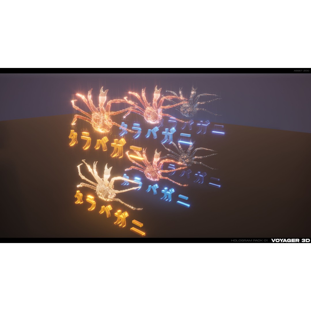 Hologram 3D Model – Low Poly Realistic Pack, FBX, PBR - View 11