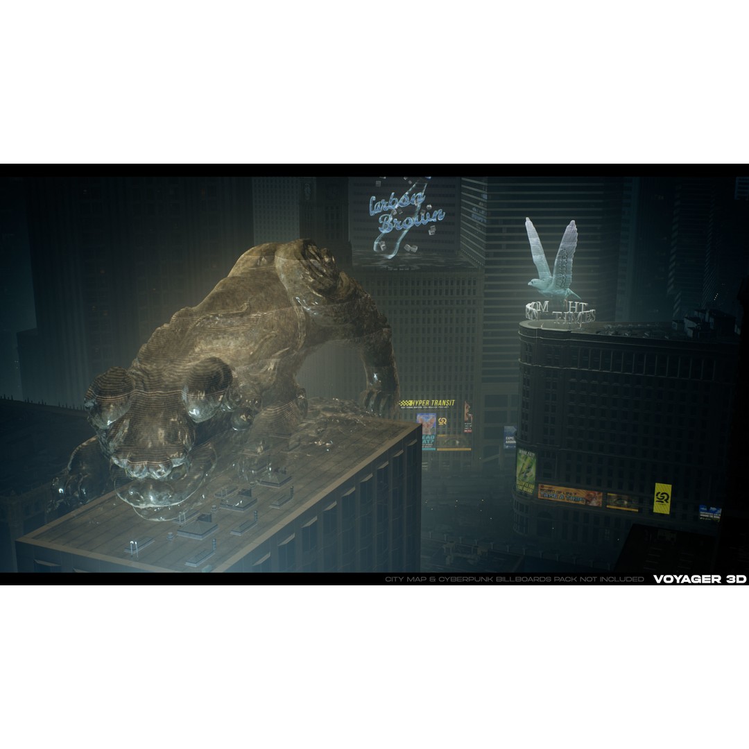 Hologram 3D Model – Low Poly Realistic Pack, FBX, PBR - View 5