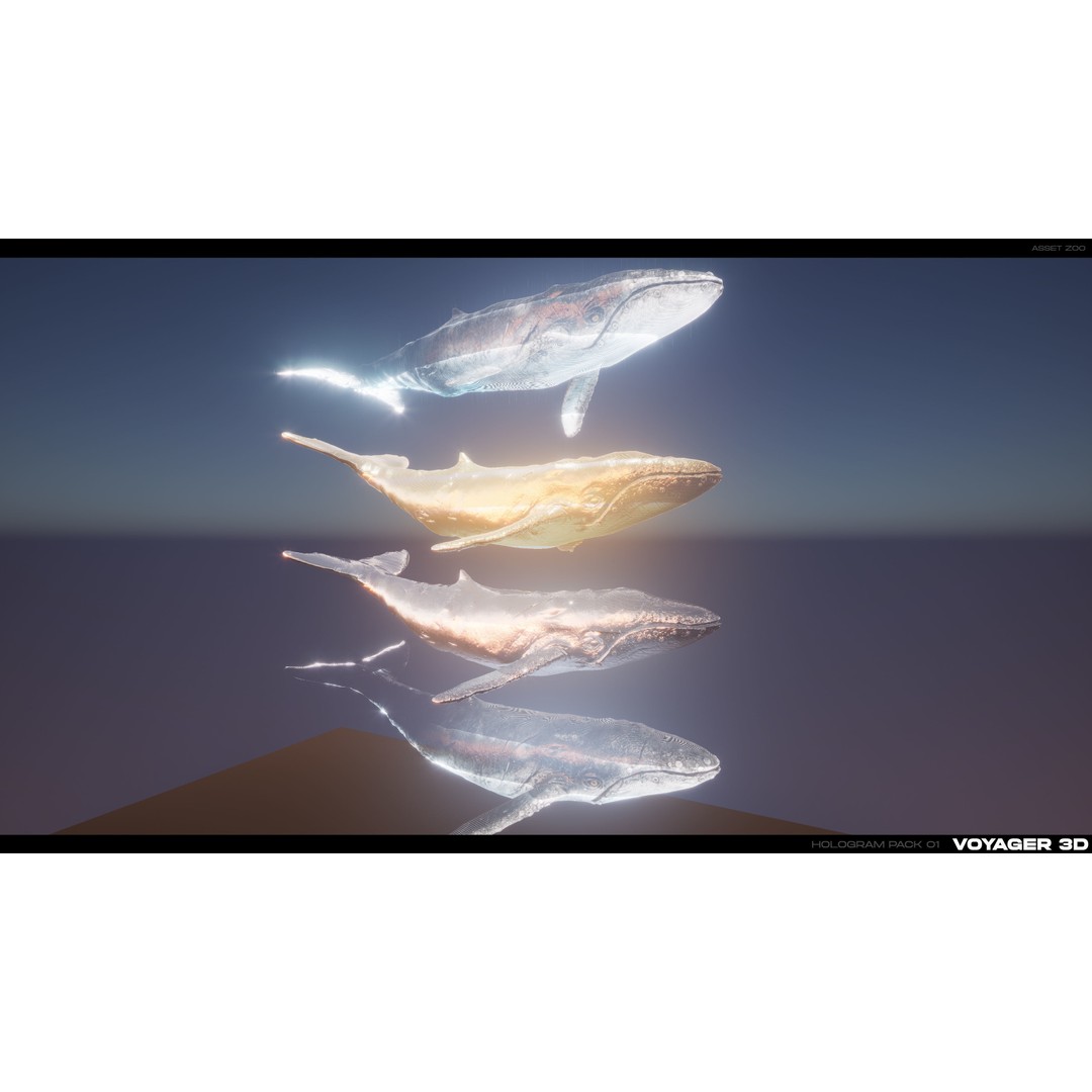 Hologram 3D Model – Low Poly Realistic Pack, FBX, PBR - View 6
