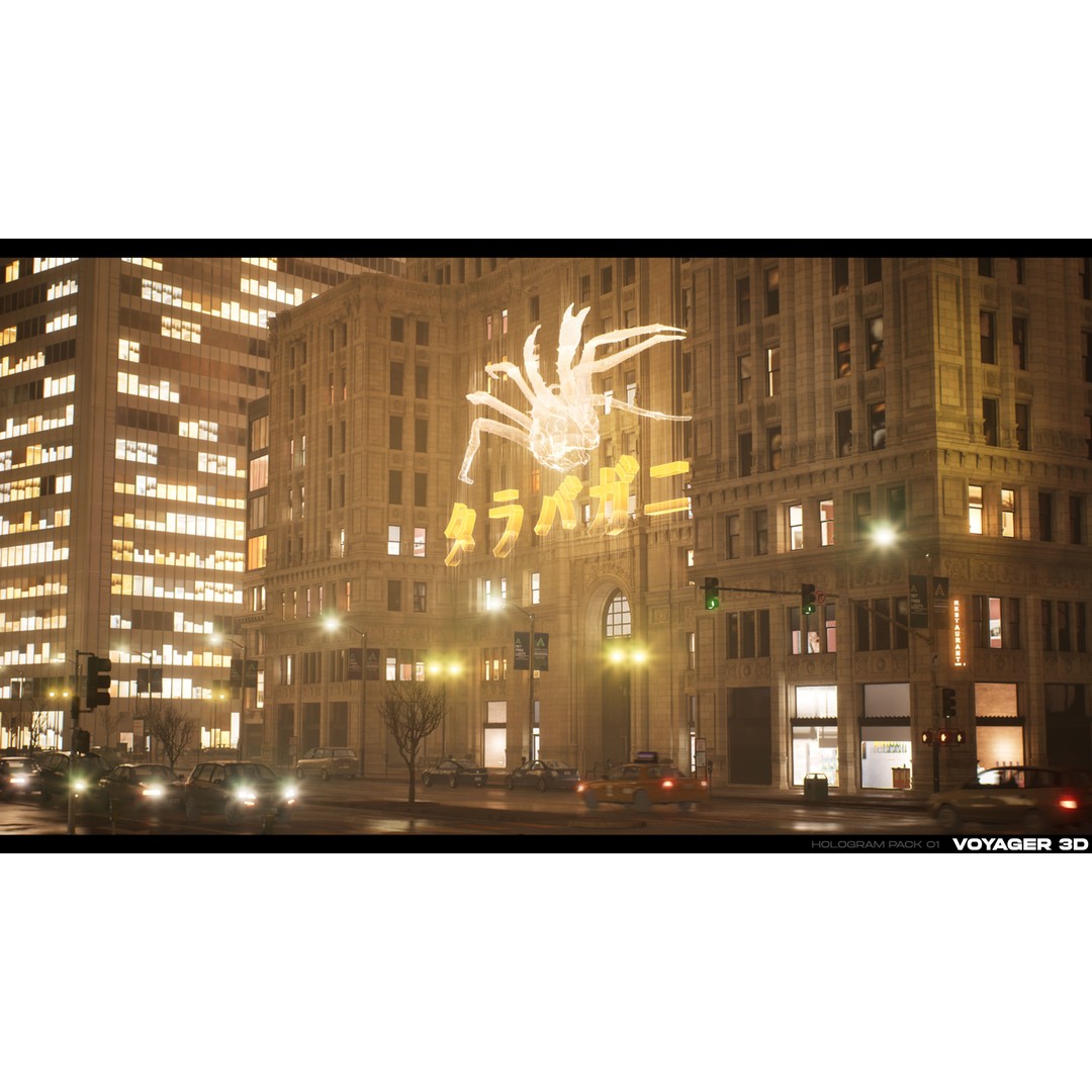Hologram 3D Model – Low Poly Realistic Pack, FBX, PBR - View 7