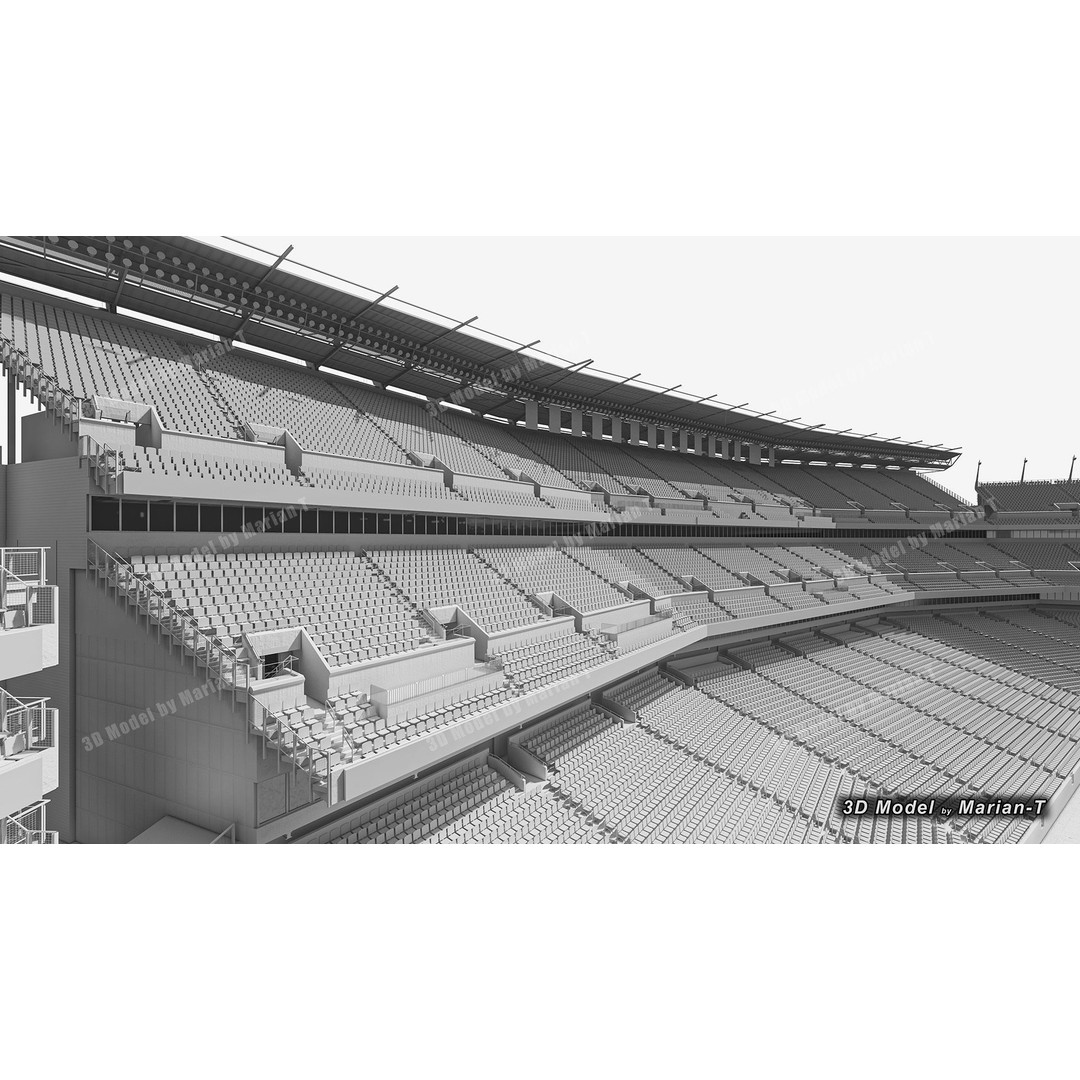Lincoln Financial Field Stadium 3D Model – Low Poly Game Asset, FBX & OBJ