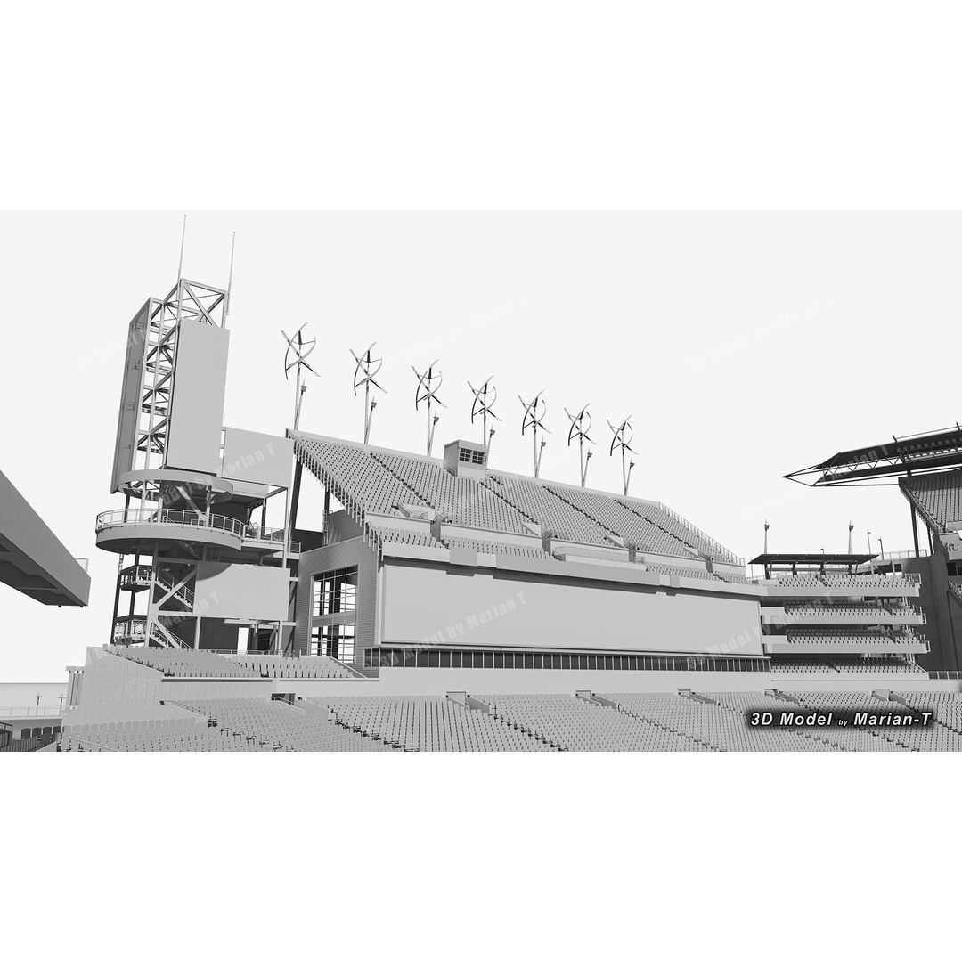Lincoln Financial Field Stadium 3D Model – Low Poly Game Asset, FBX & OBJ - View 17