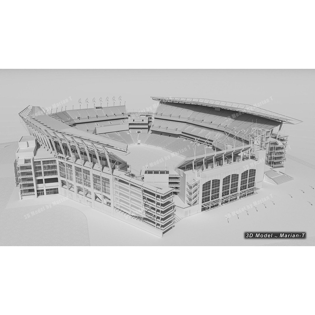 Lincoln Financial Field Stadium 3D Model – Low Poly Game Asset, FBX & OBJ - View 37