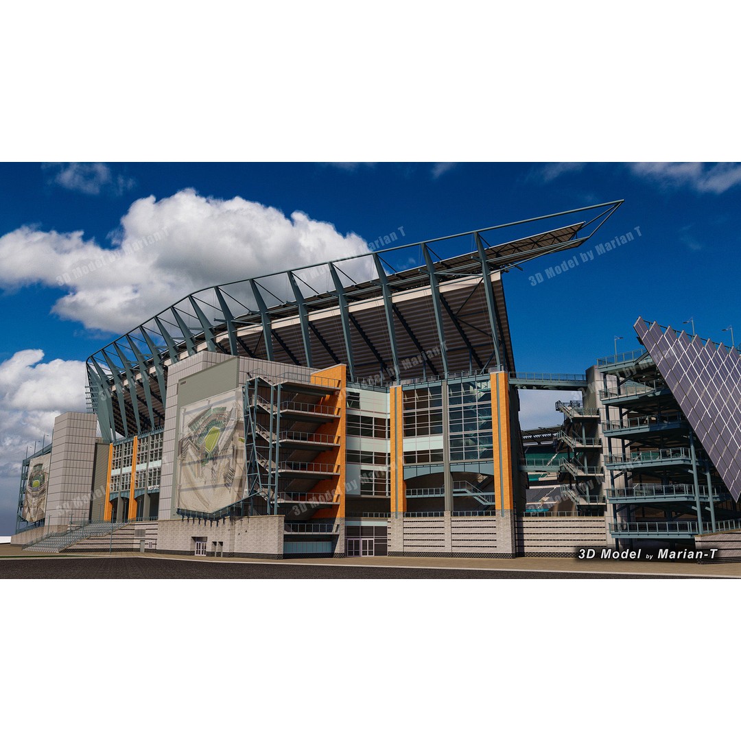 Lincoln Financial Field Stadium 3D Model – Low Poly Game Asset, FBX & OBJ - View 42
