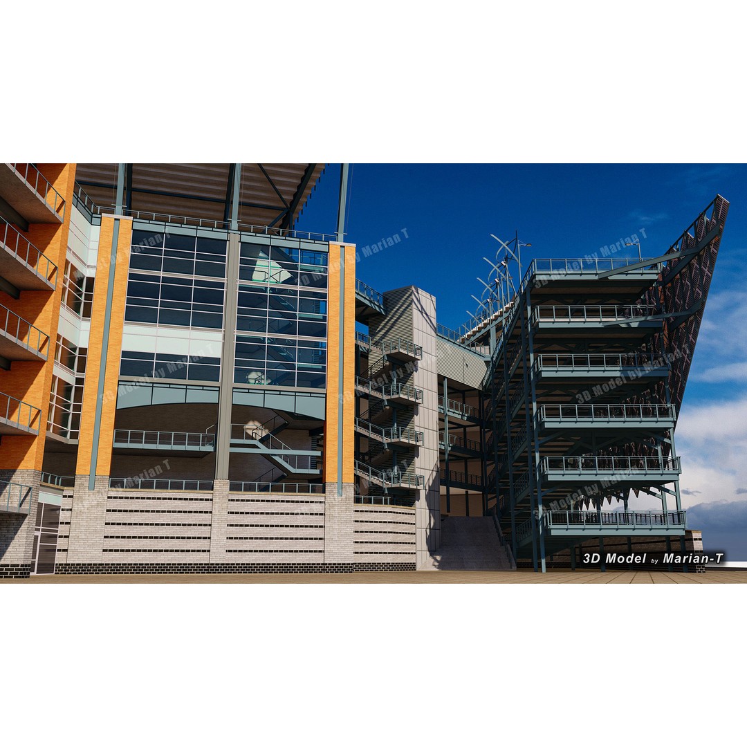 Lincoln Financial Field Stadium 3D Model – Low Poly Game Asset, FBX & OBJ - View 44