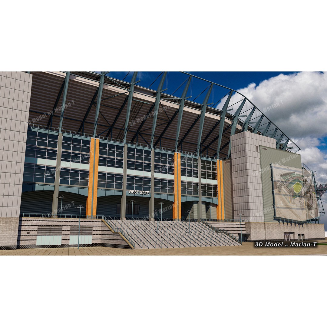 Lincoln Financial Field Stadium 3D Model – Low Poly Game Asset, FBX & OBJ - View 46