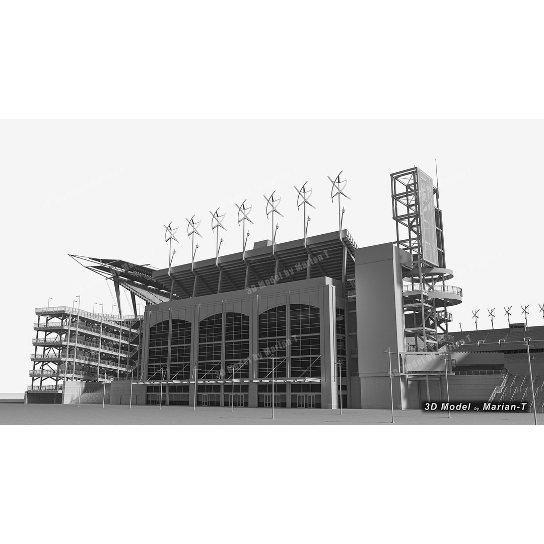 Lincoln Financial Field Stadium 3D Model – Low Poly Game Asset, FBX & OBJ - View 51
