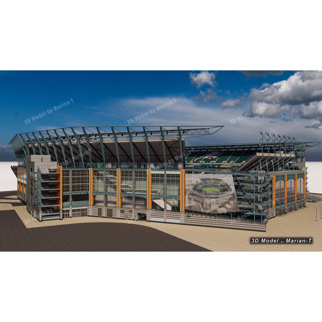 Lincoln Financial Field Stadium 3D Model – Low Poly Game Asset, FBX & OBJ - View 54