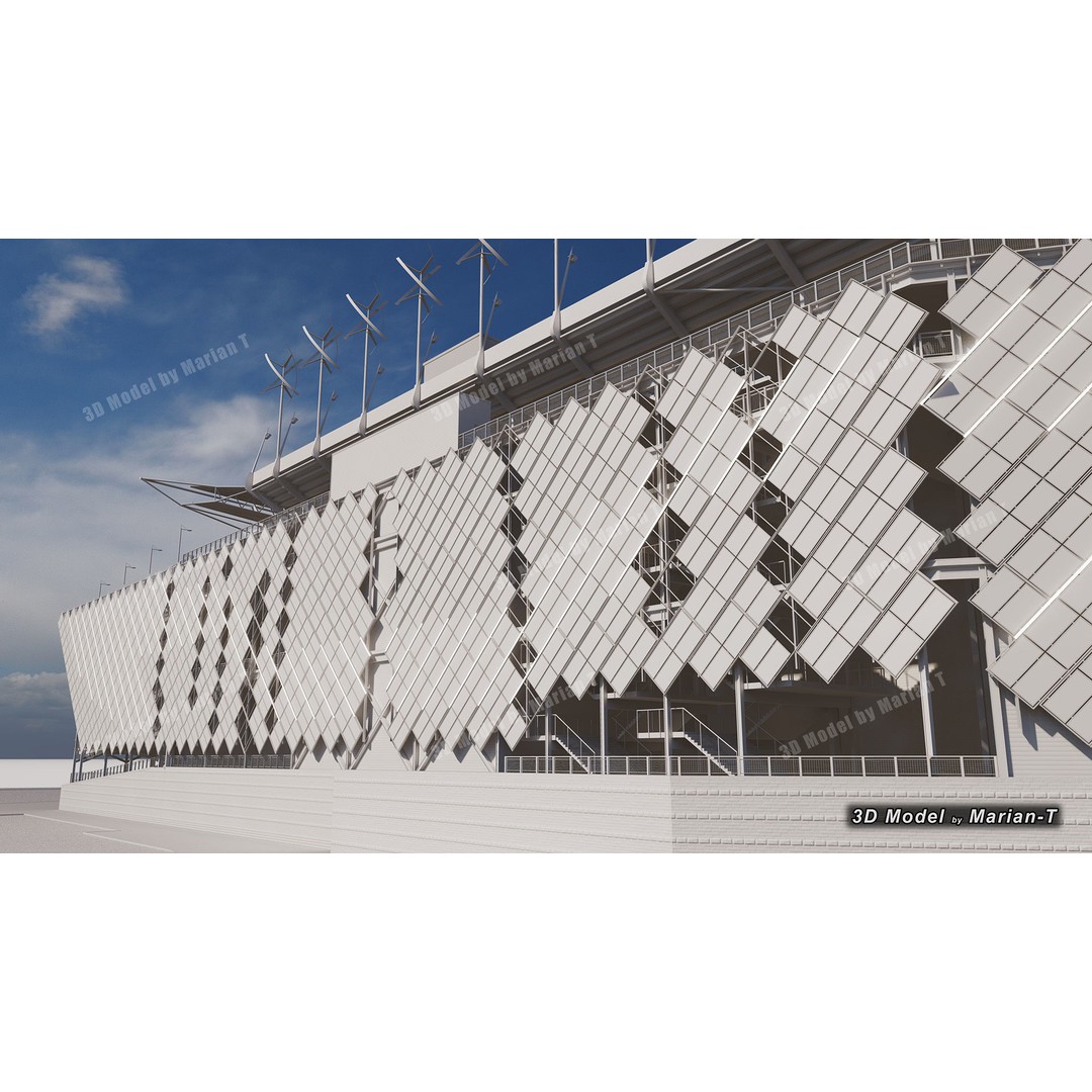 Lincoln Financial Field Stadium 3D Model – Low Poly Game Asset, FBX & OBJ - View 58