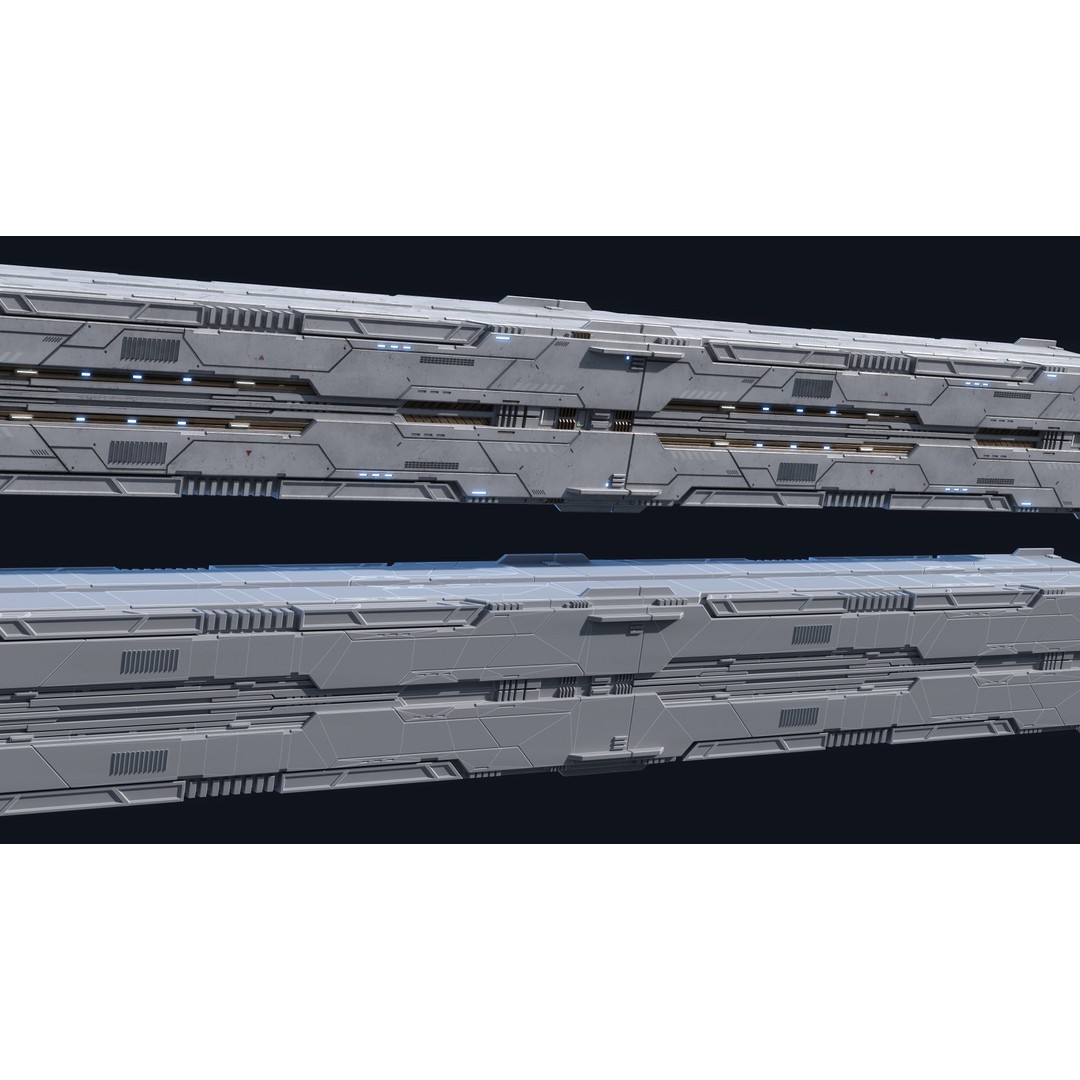 Sci-Fi Column 3D Model – Low Poly PBR Kit, FBX & OBJ Formats - View 6