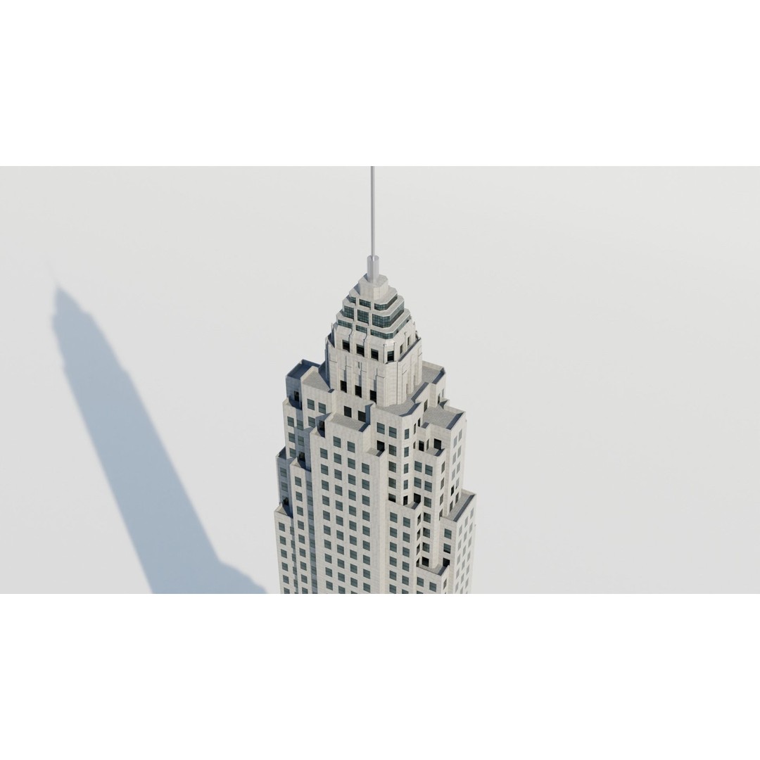 NYC Old Tall Skyscrapers 3D Model – Low Poly Urban Asset, FBX, OBJ