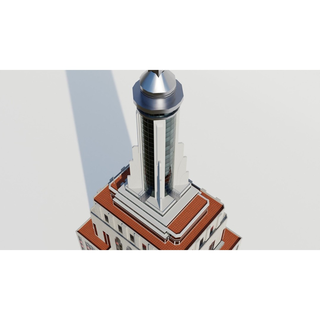 NYC Old Tall Skyscrapers 3D Model – Low Poly Urban Asset, FBX, OBJ - View 11