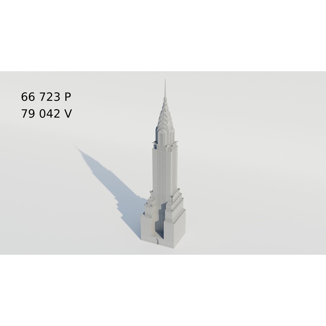 NYC Old Tall Skyscrapers 3D Model – Low Poly Urban Asset, FBX, OBJ - View 13
