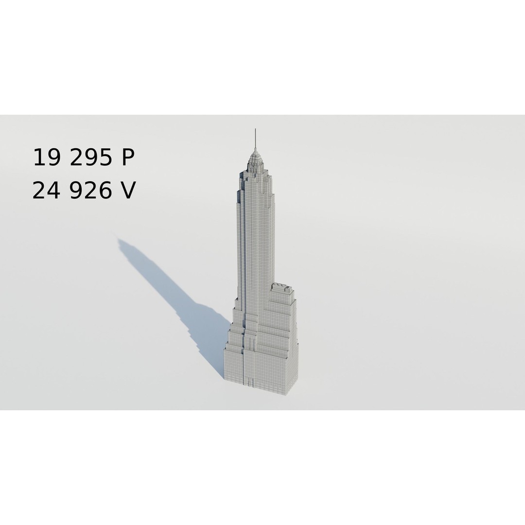 NYC Old Tall Skyscrapers 3D Model – Low Poly Urban Asset, FBX, OBJ - View 29