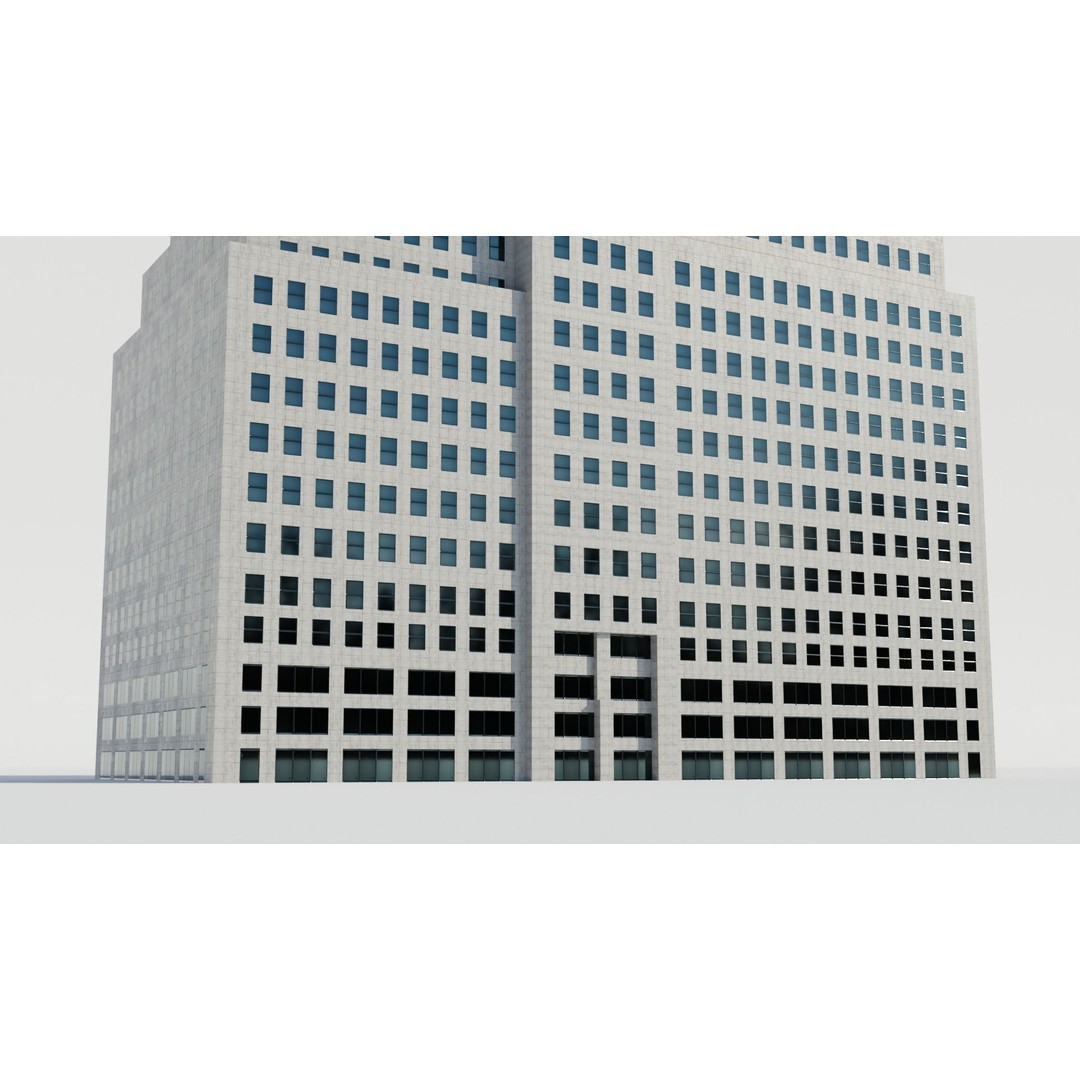NYC Old Tall Skyscrapers 3D Model – Low Poly Urban Asset, FBX, OBJ - View 30