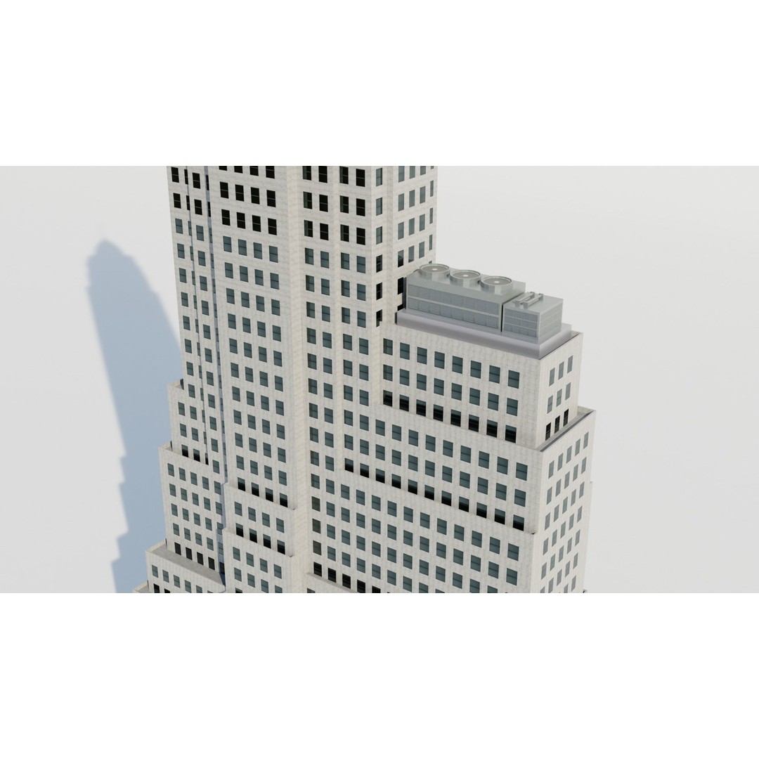 NYC Old Tall Skyscrapers 3D Model – Low Poly Urban Asset, FBX, OBJ - View 31